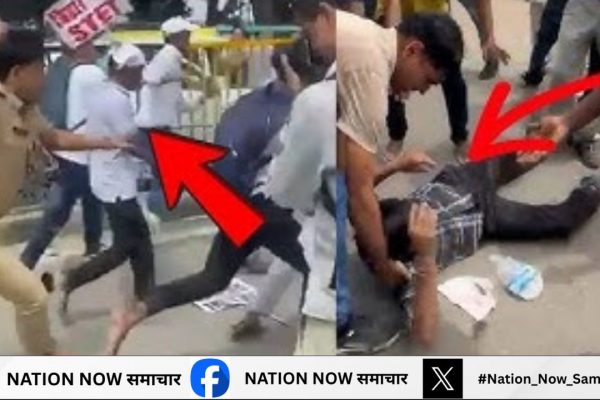 STET परीक्षा को लेकर प्रदर्शन कर रहे छात्रों पर पुलिस का लाठीचार्ज