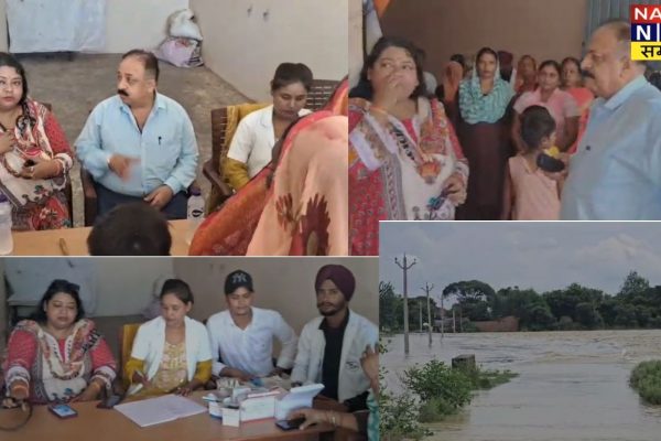 "पीलीभीत बाढ़: सीएमओ की मौजूदगी में लगाया गया निशुल्क स्वास्थ्य शिविर, मरीजों को मुफ्त दवा वितरण"