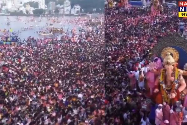 बप्पा अगले बरस तुम जल्दी आना: गणेश विसर्जन पर उमड़ा भक्तों का सैलाब
