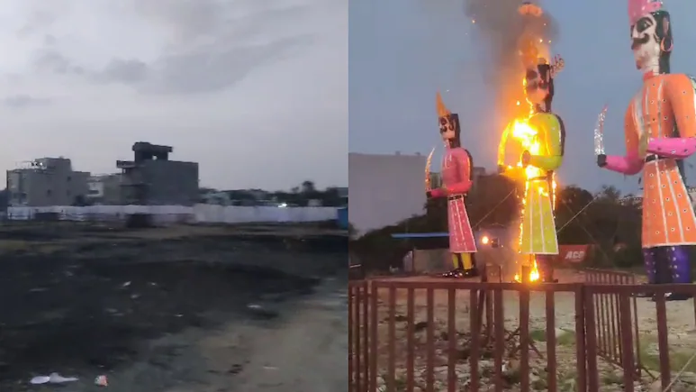 भोपाल में अज्ञात युवक-युवती ने रावण दहन से पहले जला दिया रावण, शाम की भव्य तैयारी प्रभावित 2 image 21 1