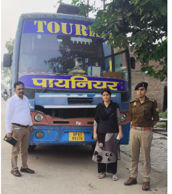 औरैया बिधूना में अवैध बसों पर सख्त कार्रवाई , 9 बसें जब्त, 7 का चालान, ₹3.92 लाख जुर्माने की संभावना 2 image 1