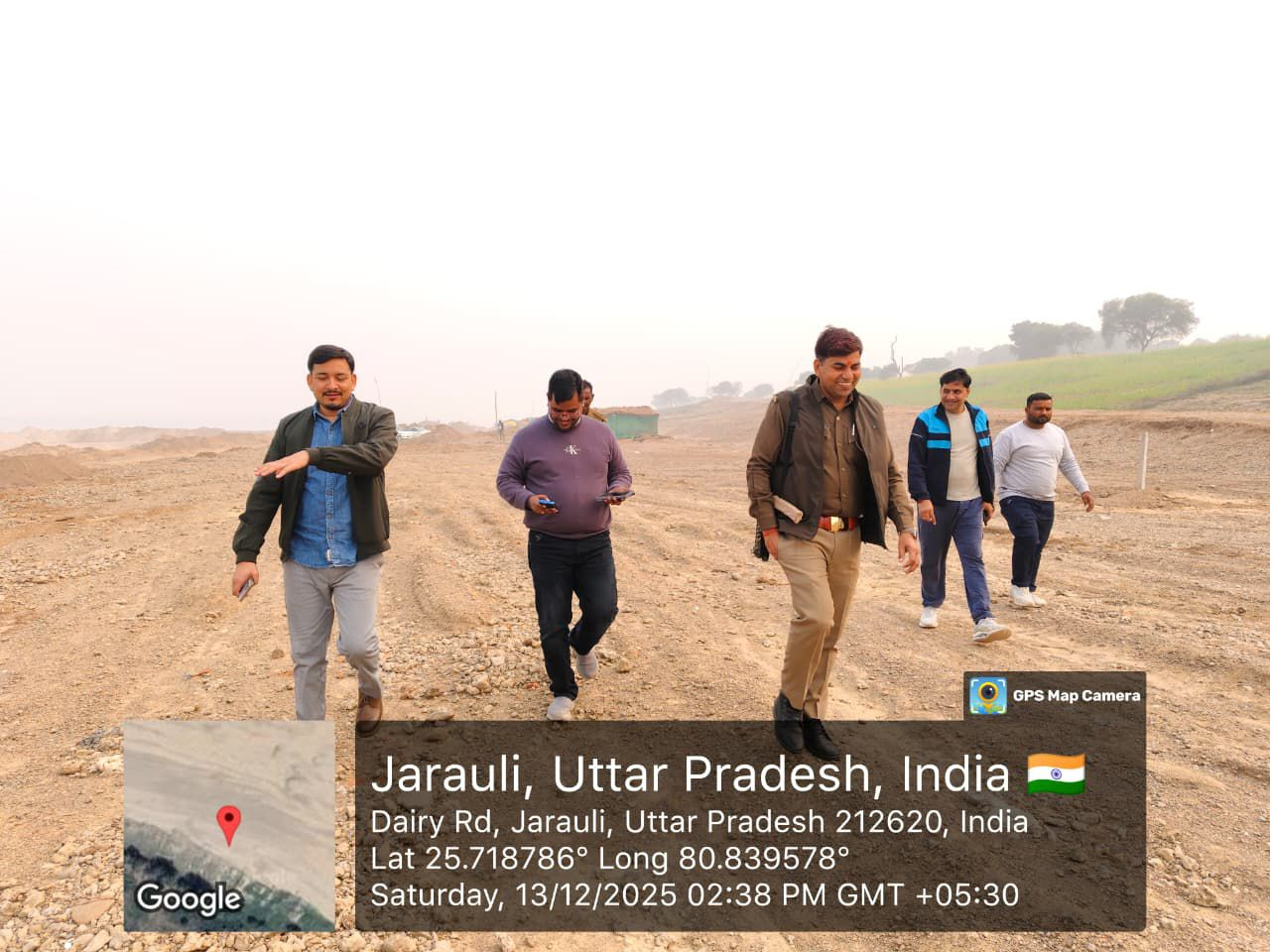 बांदा में खनन पट्टों की जांच: ADM और खान अधिकारी ने ड्रोन-GPS से किया निरीक्षण