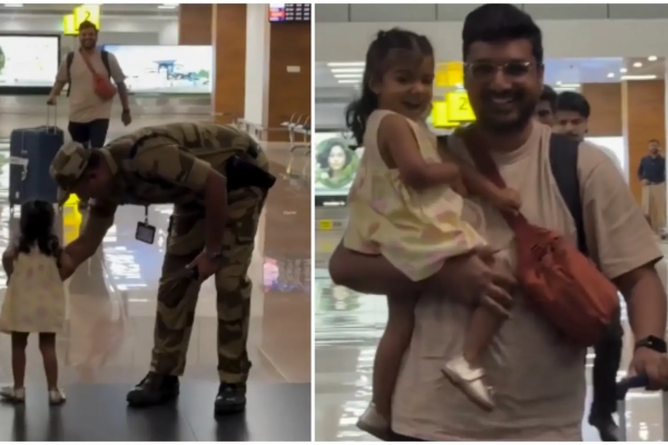 नई दिल्ली एयरपोर्ट पर भावुक पल: पिता को देखकर सुरक्षा जांच छोड़ दौड़ी बच्ची, CISF जवान की संवेदनशीलता ने जीता दिल