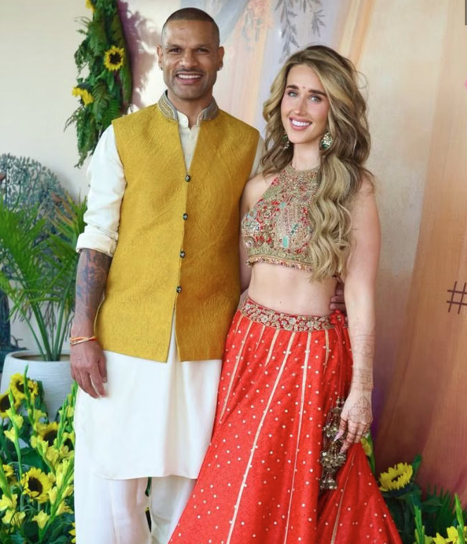 Shikhar Dhawan And Sophie Shine Wedding Photos Viral: 40 की उम्र में दूसरी शादी, हल्दी-मेहंदी की तस्वीरों ने जीता फैंस का दिल